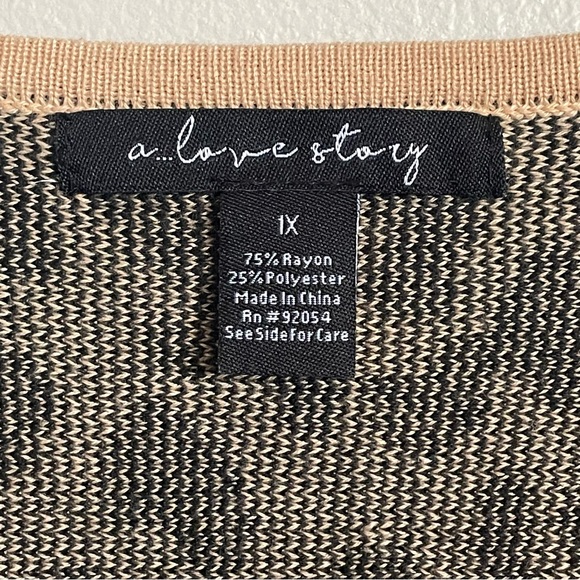 Leopard Print V-Neck Sweater Sz. 1X - Picture 5 of 9